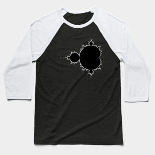 Mandelbrot - Monochrome Outline Baseball T-Shirt